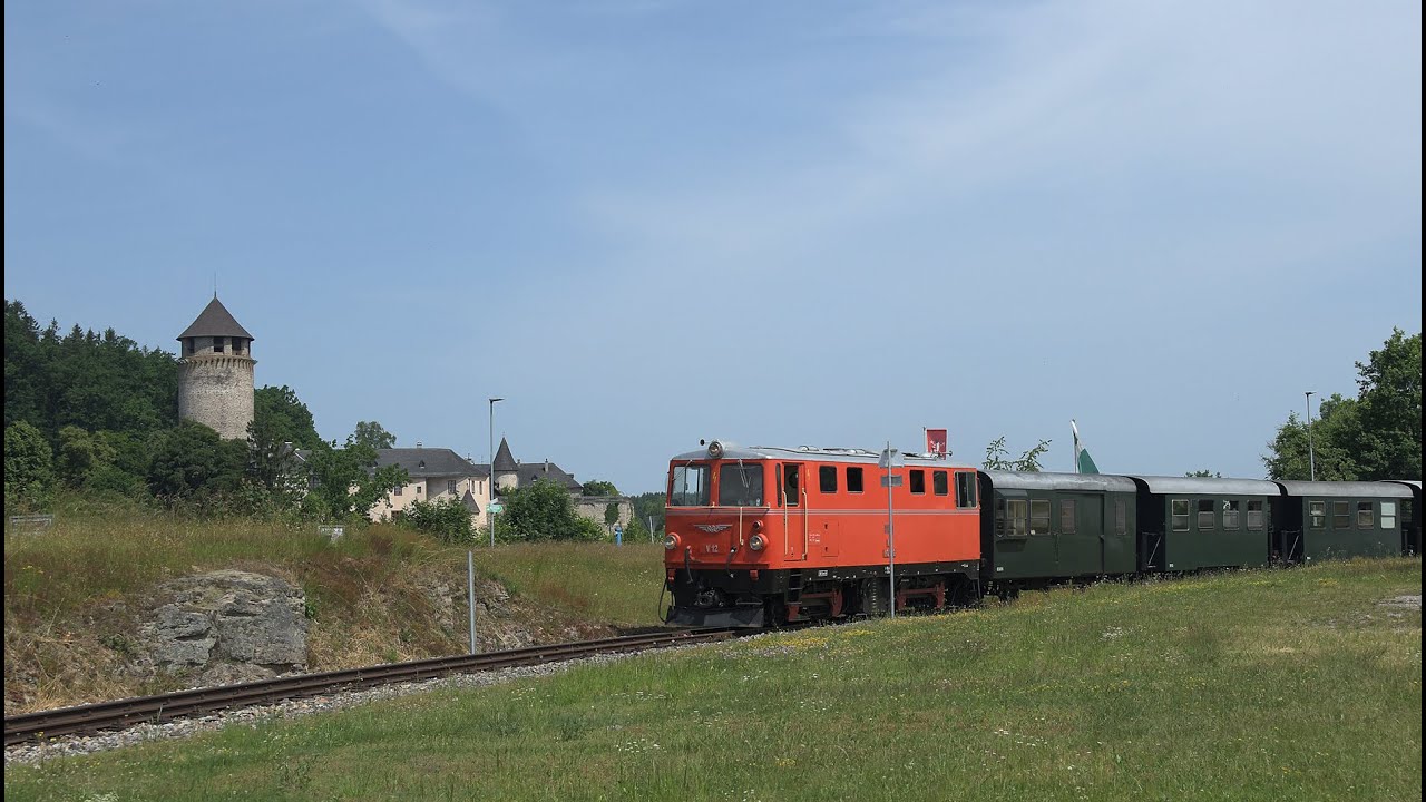 Waldviertelbahn NÖVOG V12 Gmünd - Litschau - Gmünd - Steinbach-Bad Großpertholz 21. 6. 2023