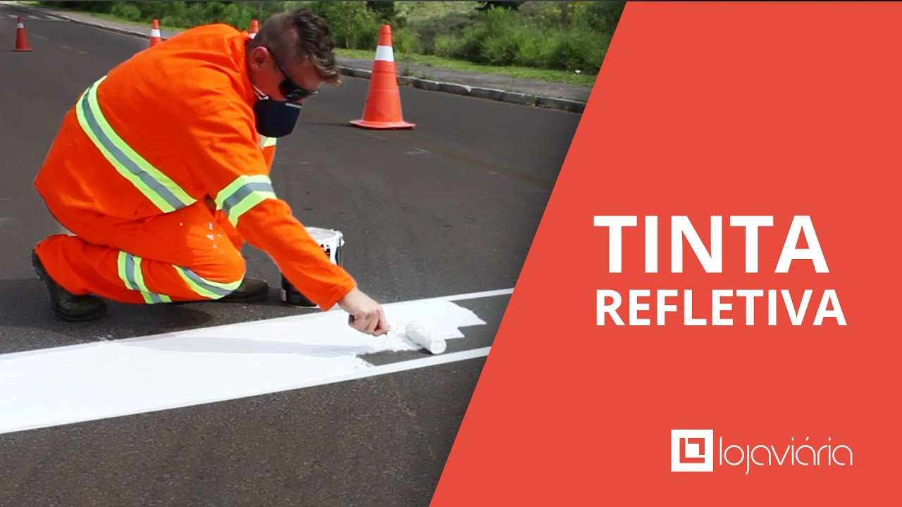 Como aplicar Tinta Refletiva - Pintura asfáltica #sinalização #tintarefletiva
