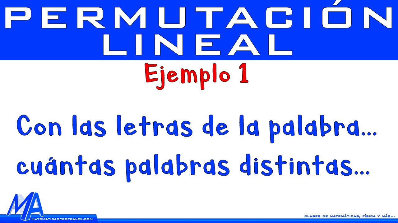 Permutación lineal | Ejemplo 1
