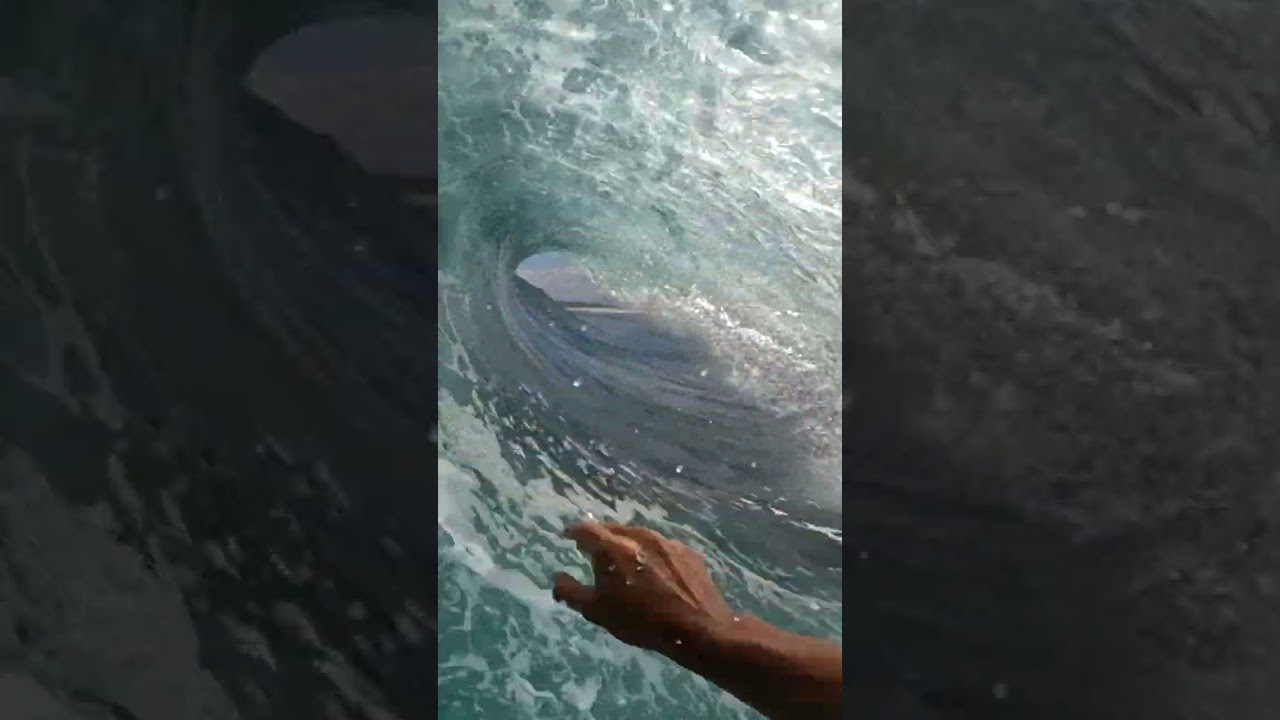 POV Underwater Surfing Wipeout