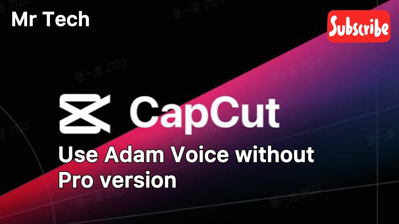 How to Use Adam voice in CapCut without Getting Pro Version