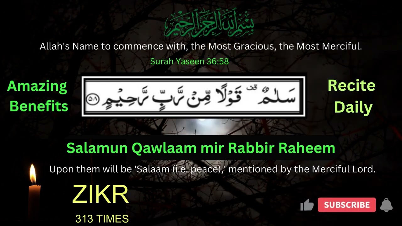 Salamun Qaulam Mirrabir Rahim 313 Times!  Har La Ilaj Bimari ka Ilaj.Solve any problem.