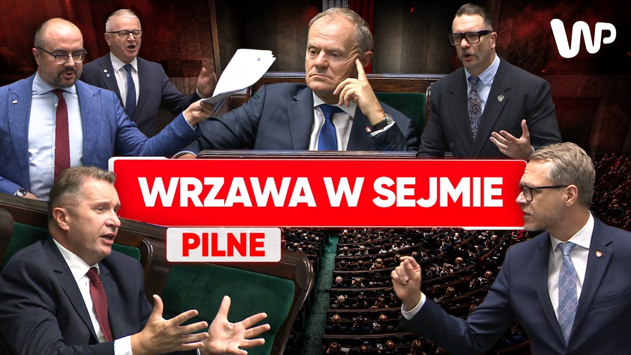 Wrzawa w Sejmie na oczach Tuska. Awantura o rakietę na Lubelszczyźnie, alert RCB