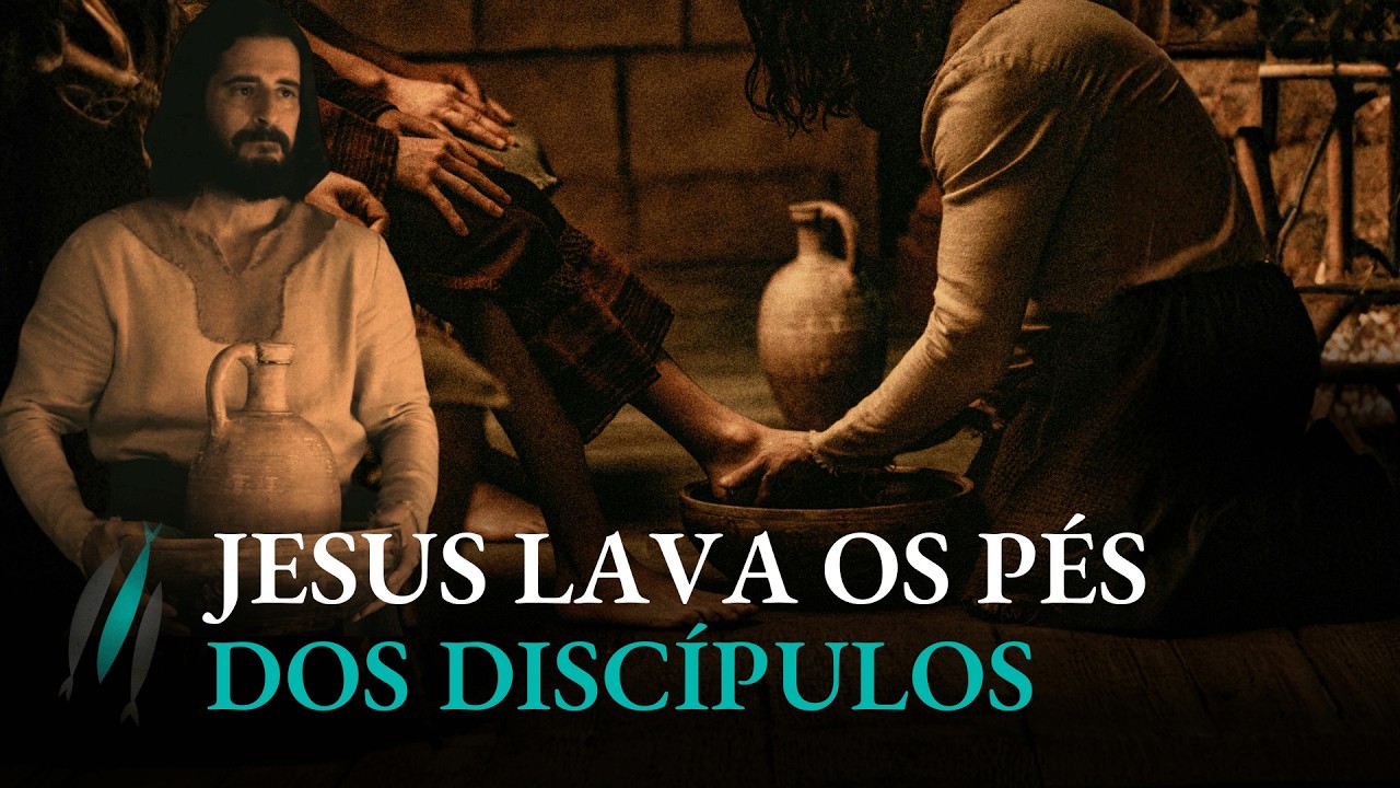 Jesus lava os pés dos discípulos em The Chosen