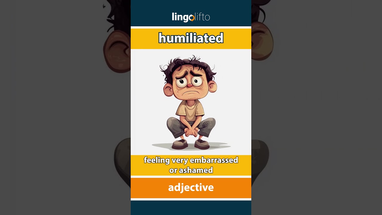 🇬🇧 Humiliated Meaning : Flash Card : Learn English Vocabulary
