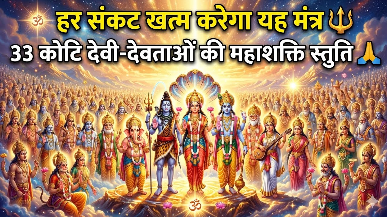 हर संकट खत्म करेगा यह मंत्र 🔱 33 कोटि देवी-देवताओं की महाशक्ति स्तुति 🙏All Gods Bhajan 🛕