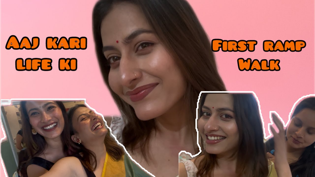 Aaj shoot mai kari bhut sari mast💃or first time kari ramp walk #minivlog #youtubeshorts #vlog #viral