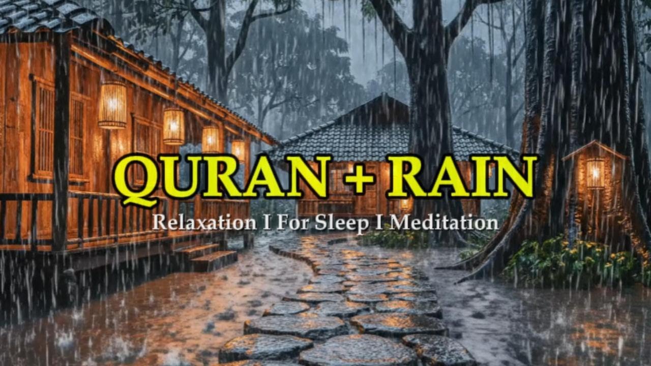 Quran to Stop Overthinking & Wash Away Anxiety | Heavy Rain & Thunder for Deep Sleep, Fokus, Study