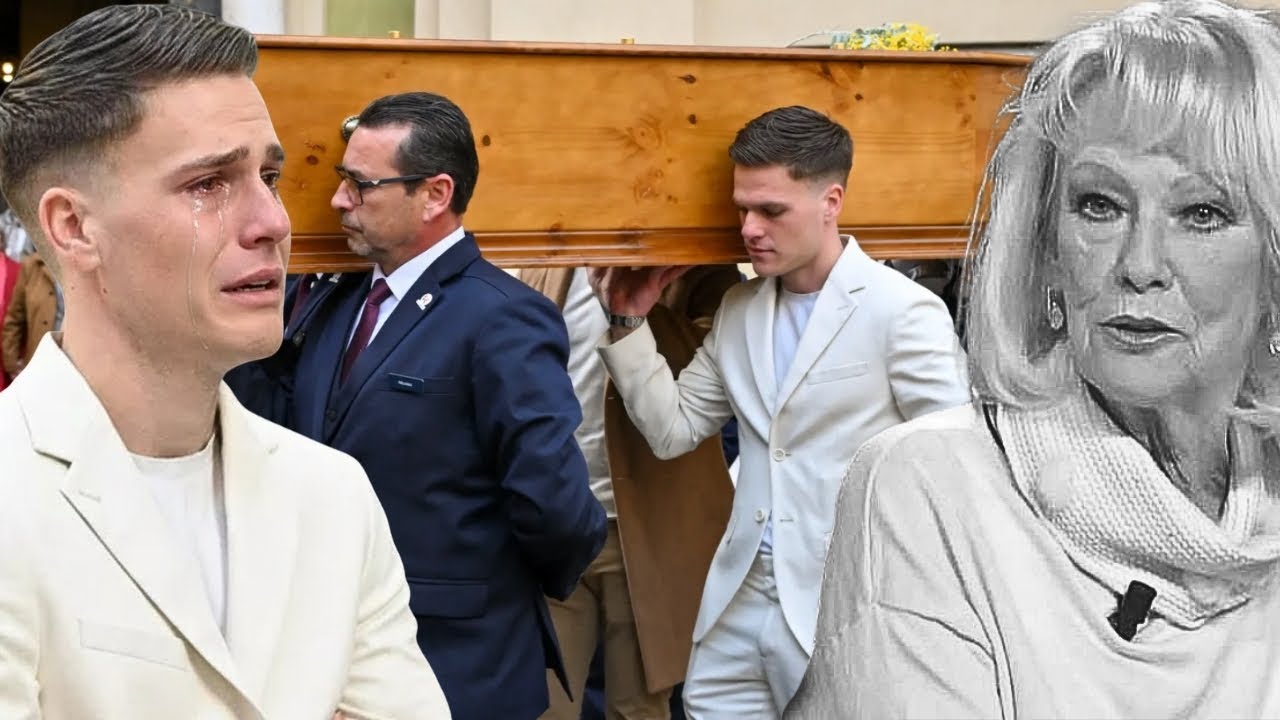 Obsèques d’Evelyne Leclercq : Son petit-fils Benjamin effondré devant le cercueil !