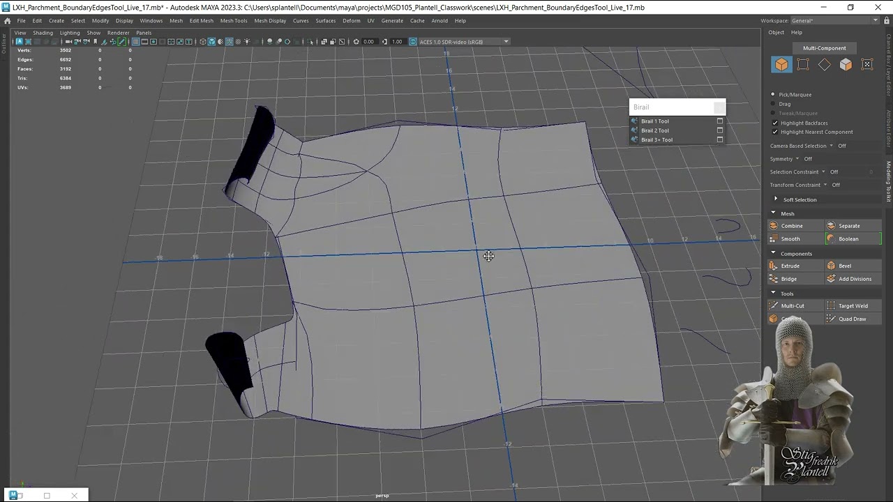 Curled & Tattered Parchment Methods in Maya