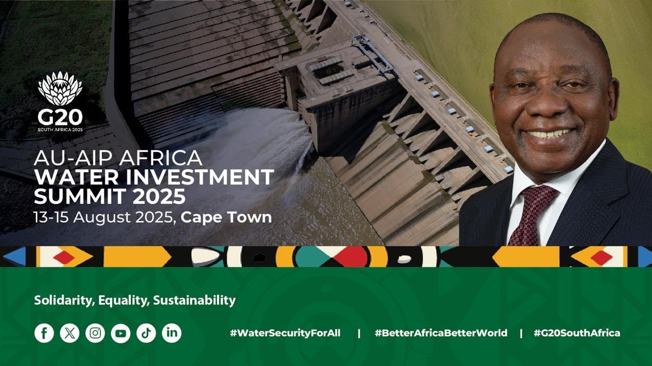 President Cyril Ramaphosa addresses  the AU-AIP Africa Water Investment Summit 2025