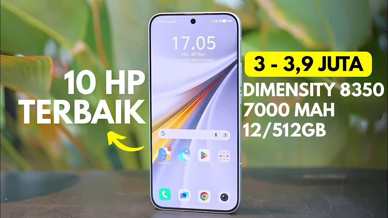 10 Hp 3 Jutaan Terbaik Dimensity 8350, Ram 12/512GB Tahun 2026
