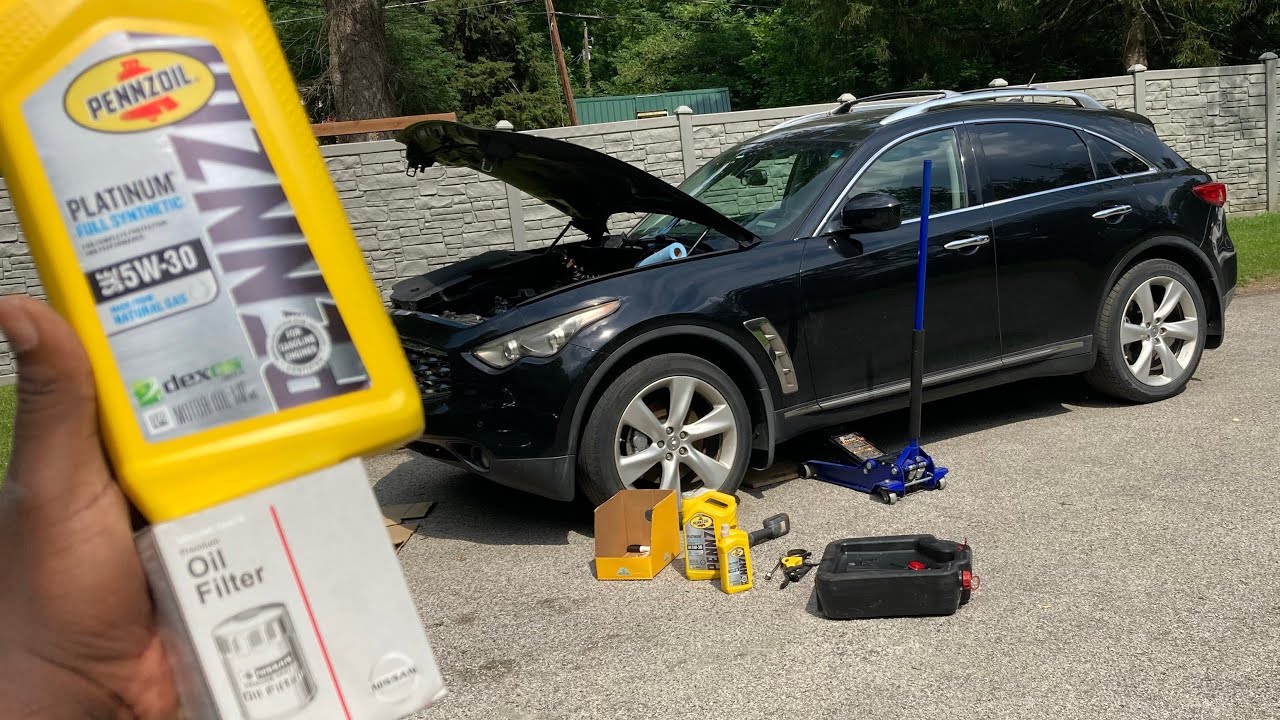 Infiniti FX50 Oil Change. Real Time, no Shortcuts