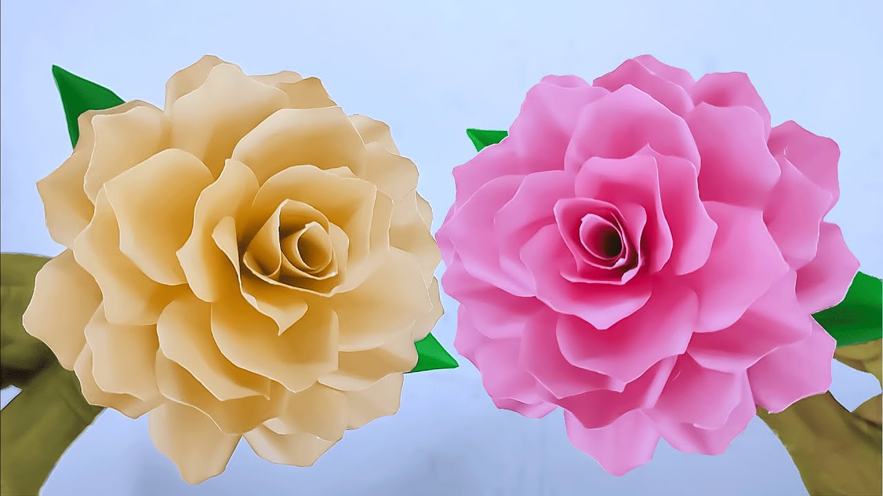 DIY Paper Rose Flower Making | Amazing Flower Rose | Easy Origami Paper Flowers | Home Decor