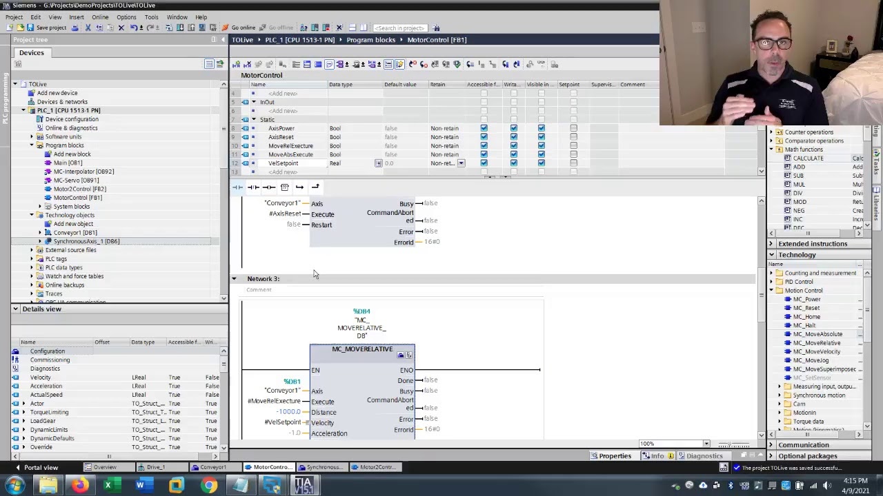 Siemens Drives with Technology Objects LIVE