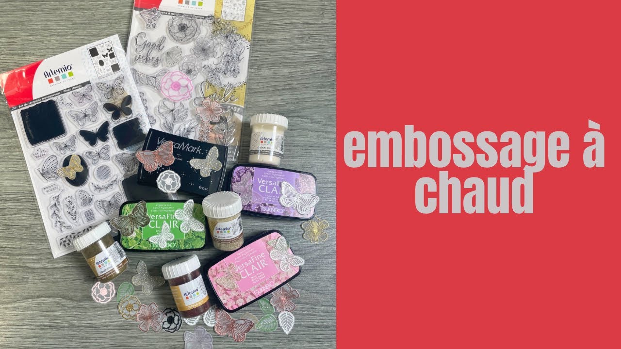 Embossage à chaud et papier calque DT Custodeco #scrapbooking #embellissement