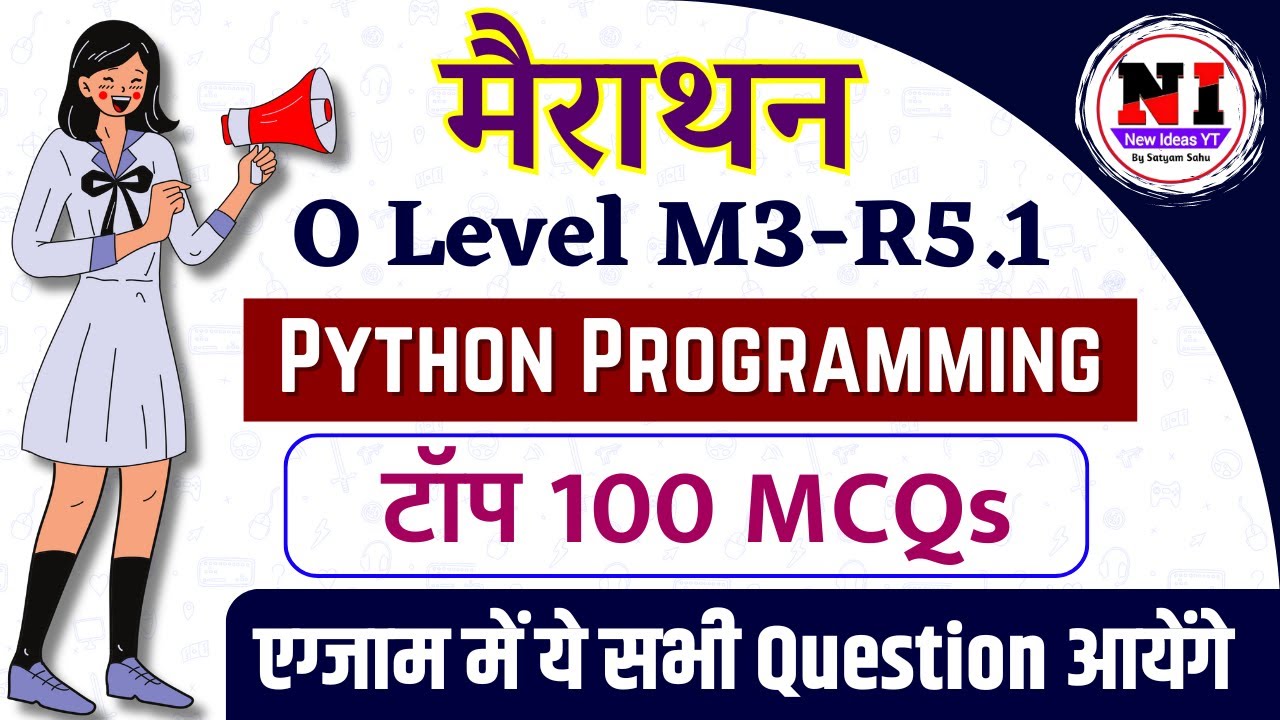 O Level M3 R5 Question Paper | Python Programming(M3-R5.1) | O Level Python Marathon Class #m3r5