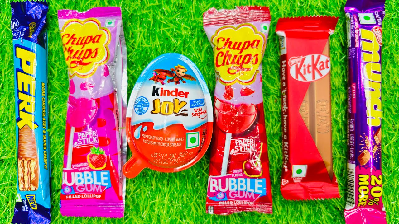 ASMR Most Popular Candys / some lots of colorful rainbow lollipop candy / unpacking chocolate eat 28