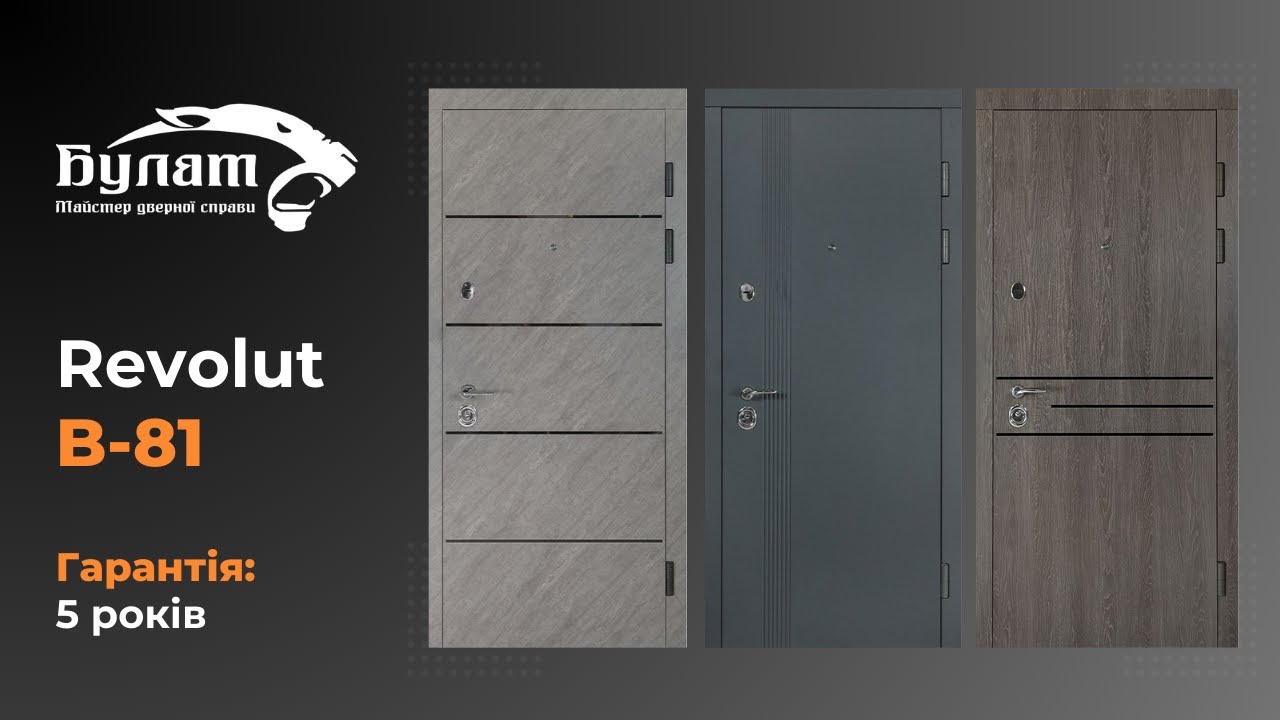 Огляд вхідних дверей у квартиру Revolut Doors В-81