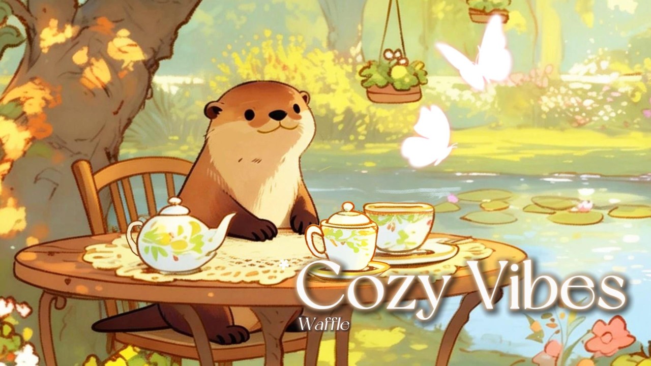 Tea in the Butterfly Garden | Relaxing Spring Lofi #lofihiphop #chillmusic #coffeemusic #studymusic