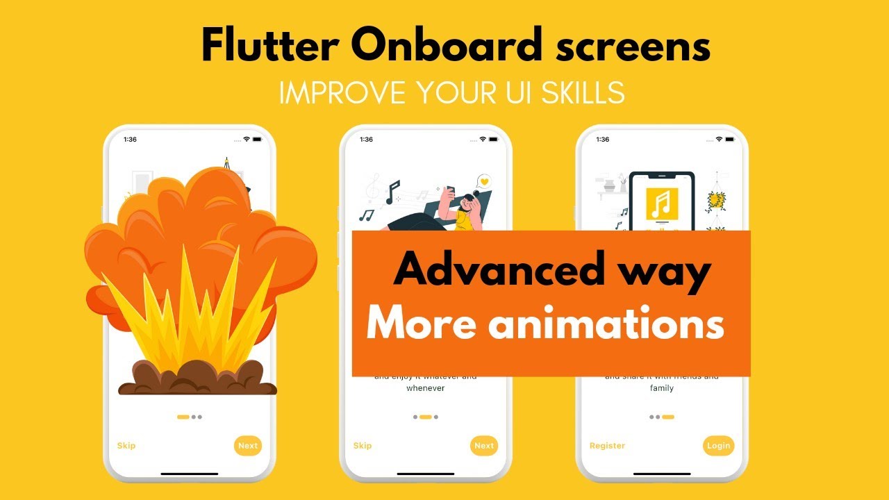 Flutter onboard screens with animations || flutter tutorial in arabic