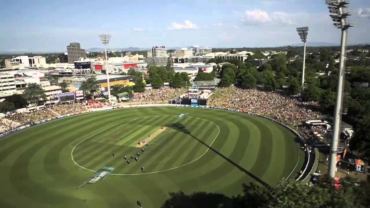 Black Caps vs Sri Lanka | Seddon Park, Hamilton | aerial view