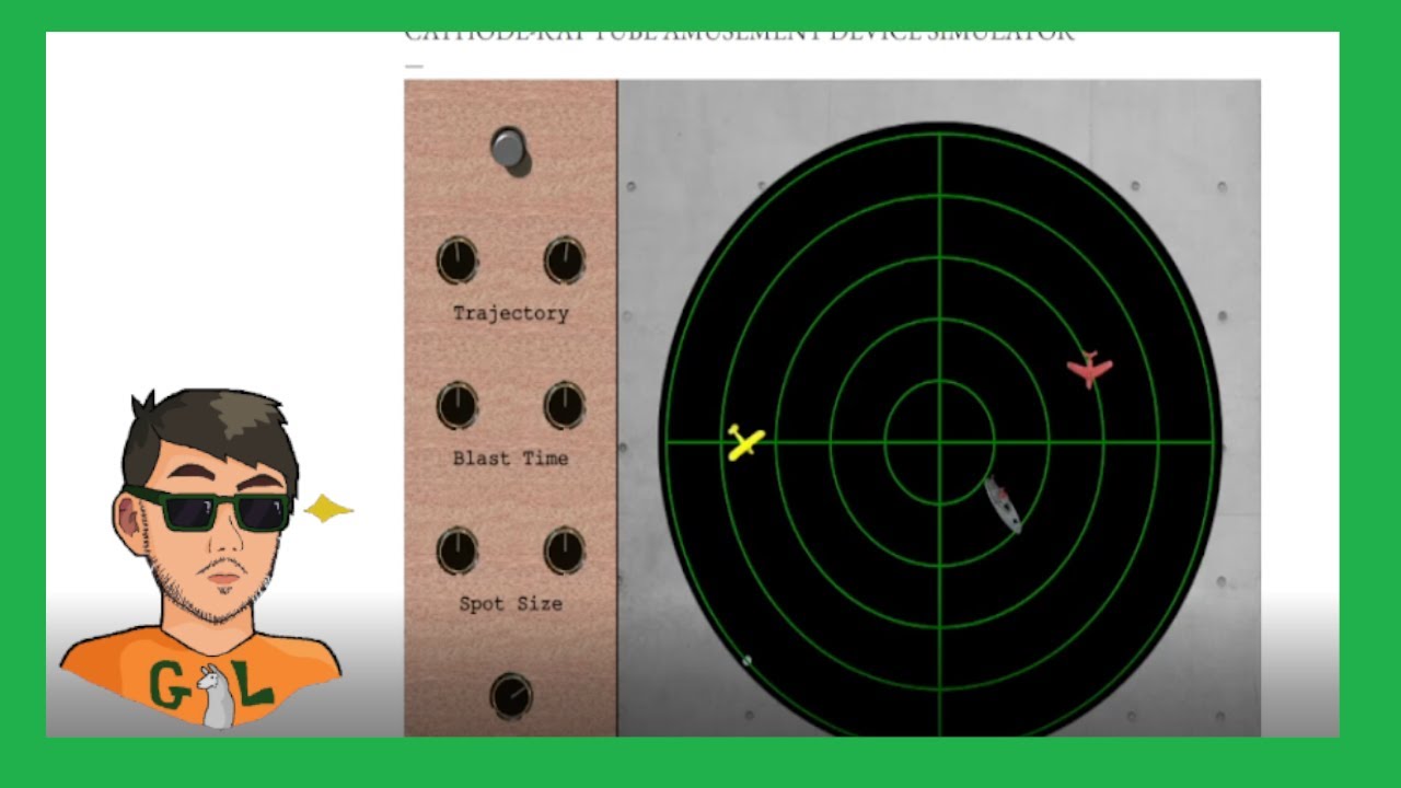 THE FIRST VIDEO GAME EVER - Cathode Ray Tube Amusement Device