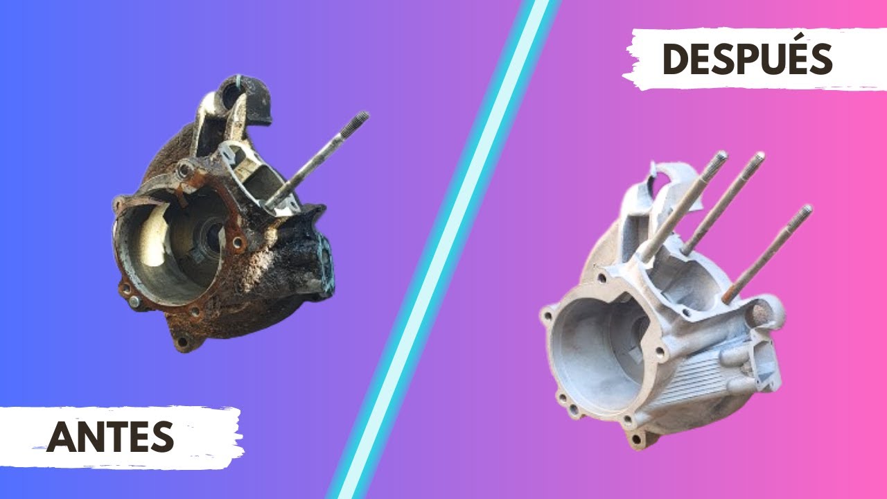 ANTES y DESPUES de motor Vespino | Arenado de un motor MOPED