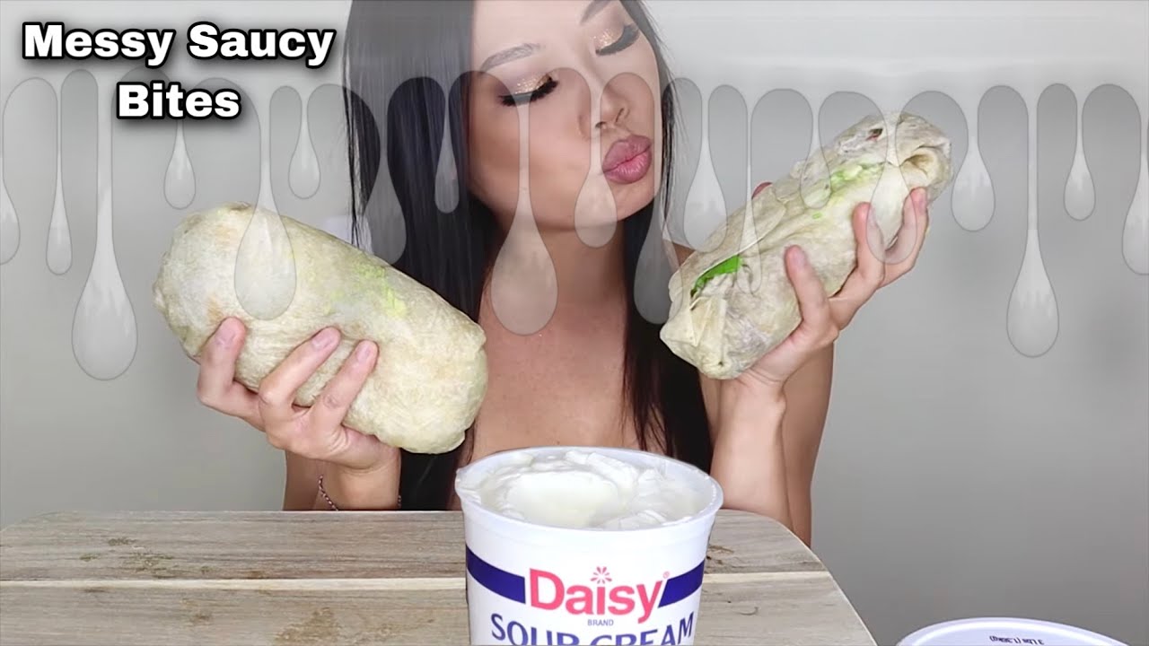 CHIPOTLE BURRITO MUKBANG *messy* | Eating Sounds ASMR