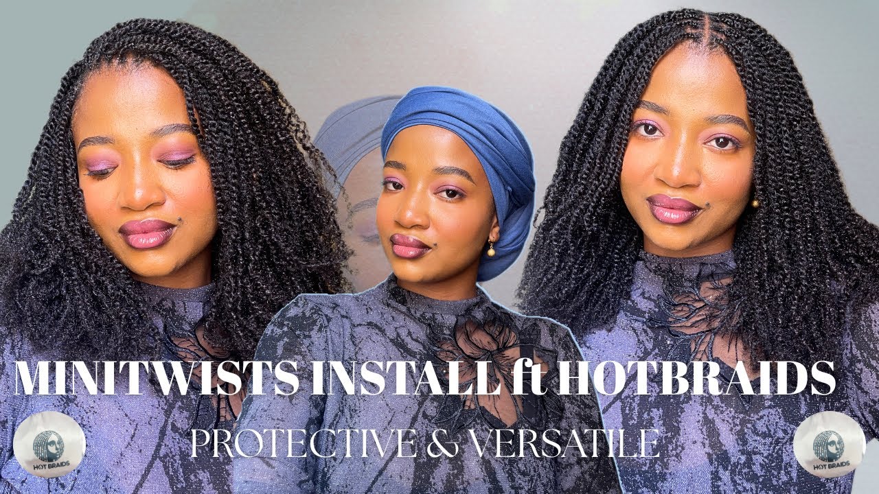 Наращивание микрокосичек с использованием натуральных волос Kinky Bulk Human Hair и Hotbraids | з...