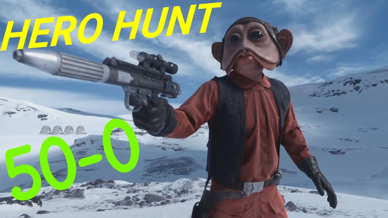 STAR WARS Battlefront - Hero Hunt - 50-0  with Nien Nunb