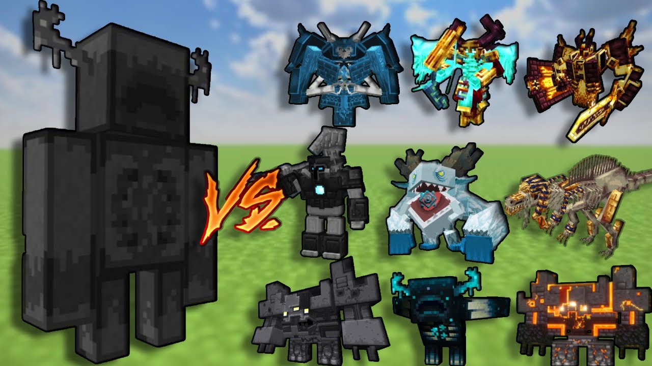 NETHERITE WARDEN Vs Minecraft Famous 1.20.1 Bosses | Minecraft Mobbattle