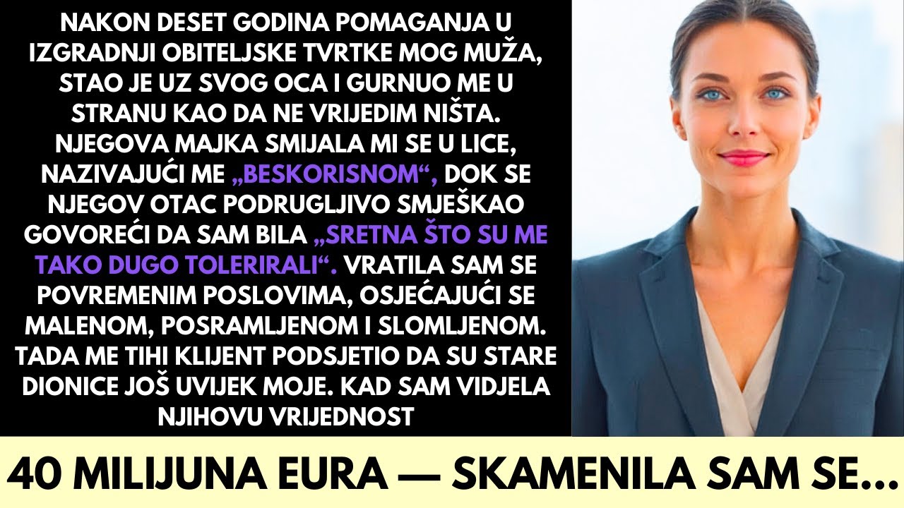 Nakon Što Me Obitelj Moga Supruga Izbacila, Moji Udjeli od $47M Odveli Su Me u Moć i Luksuz