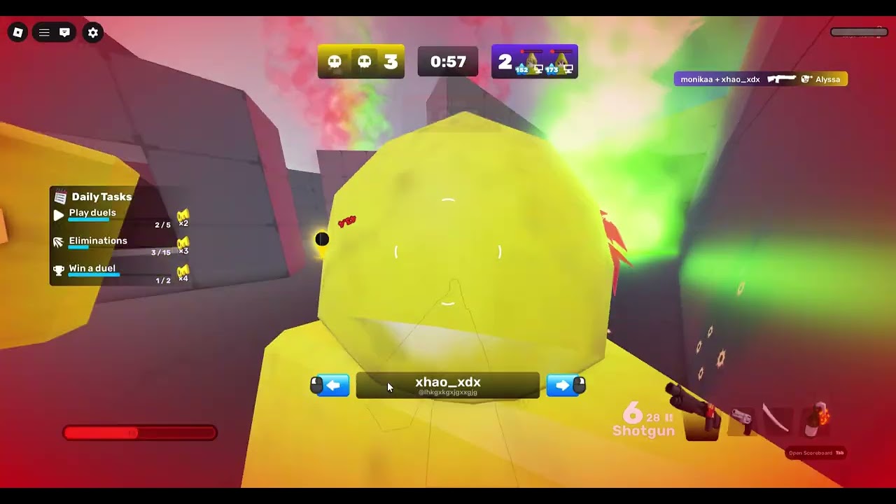 Playing Roblox Rivals with my friend