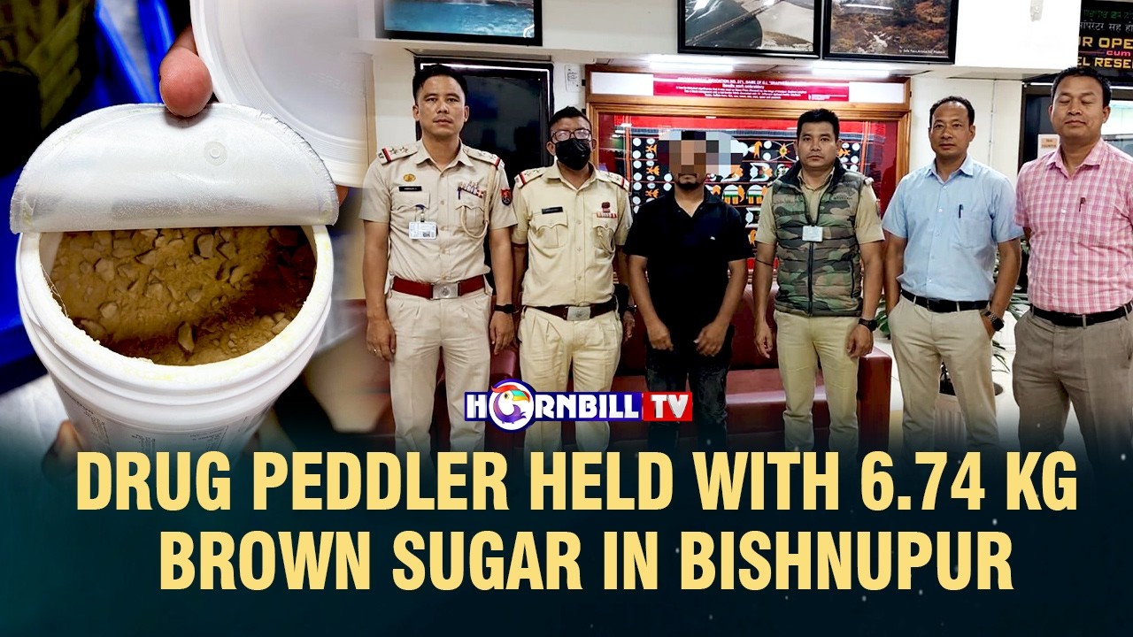 DRUG PEDDLER HELD WITH 6.74 KG BROWN SUGAR IN BISHNUPUR