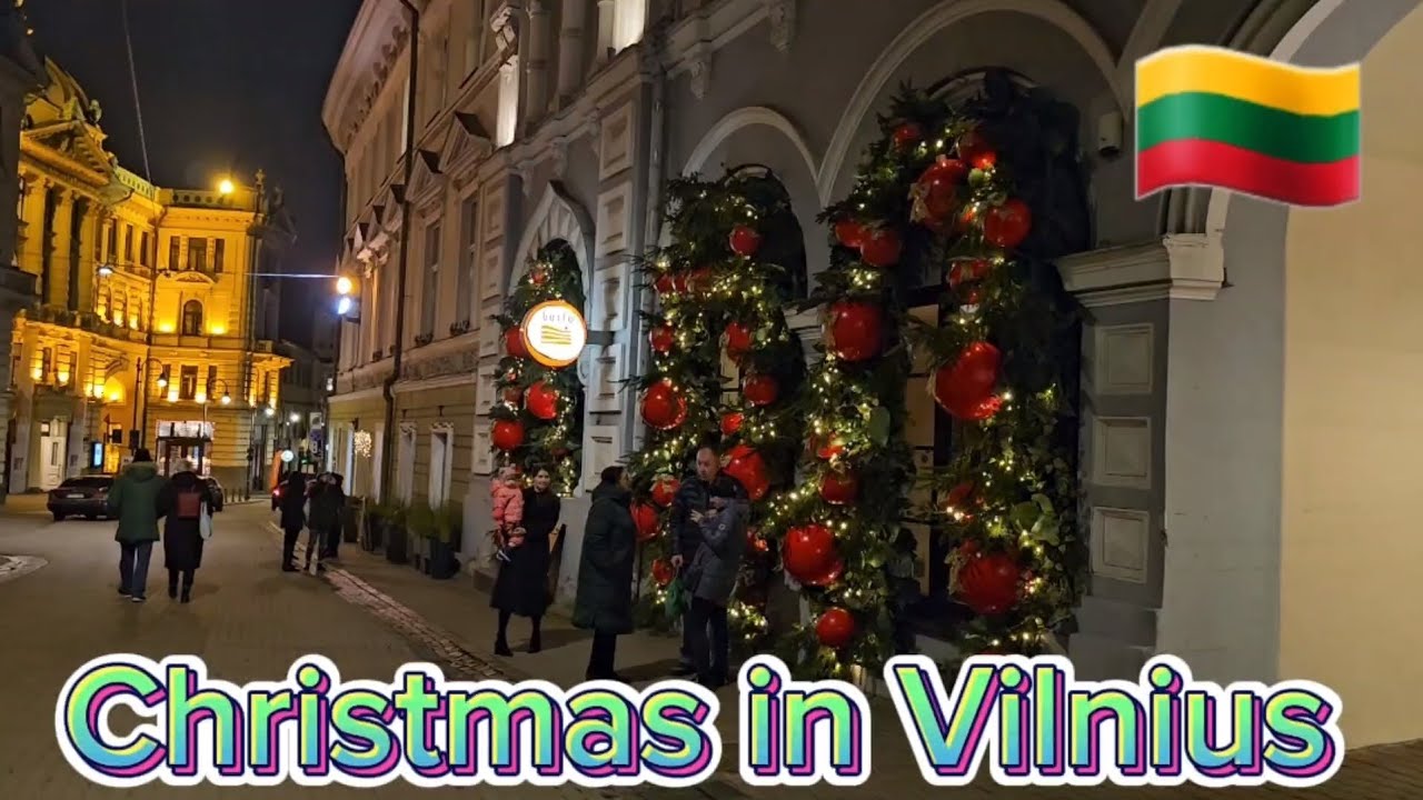 🇱🇹 Christmas in Vilnius. Walking tour in the old town. | Lithuania | Litouwen |