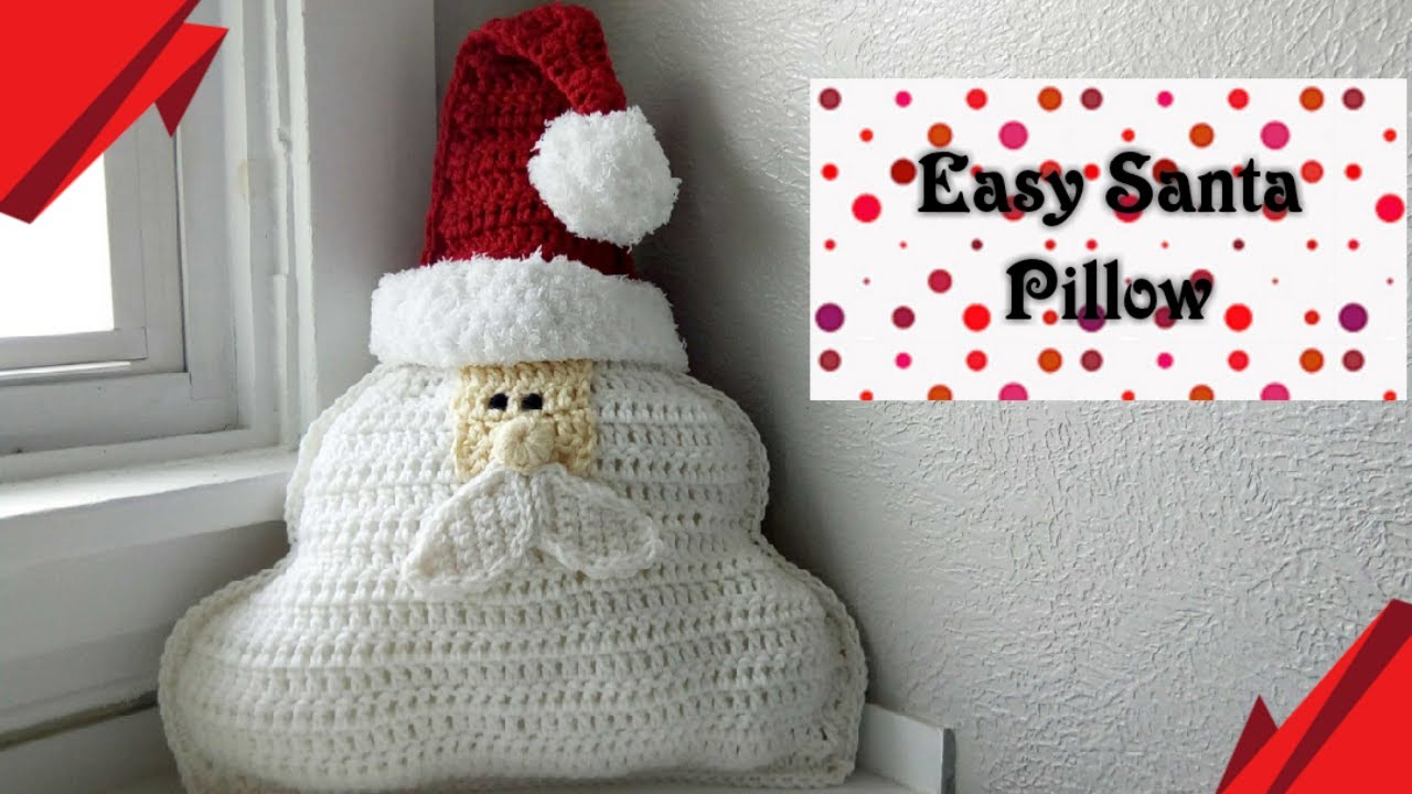Crochet Santa Claus Pattern - Easy Pillow