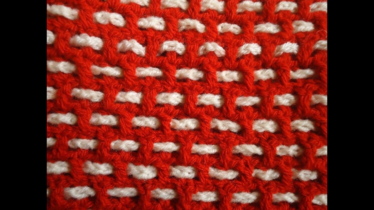 Patrón crochet punto ladrillo: Bufanda