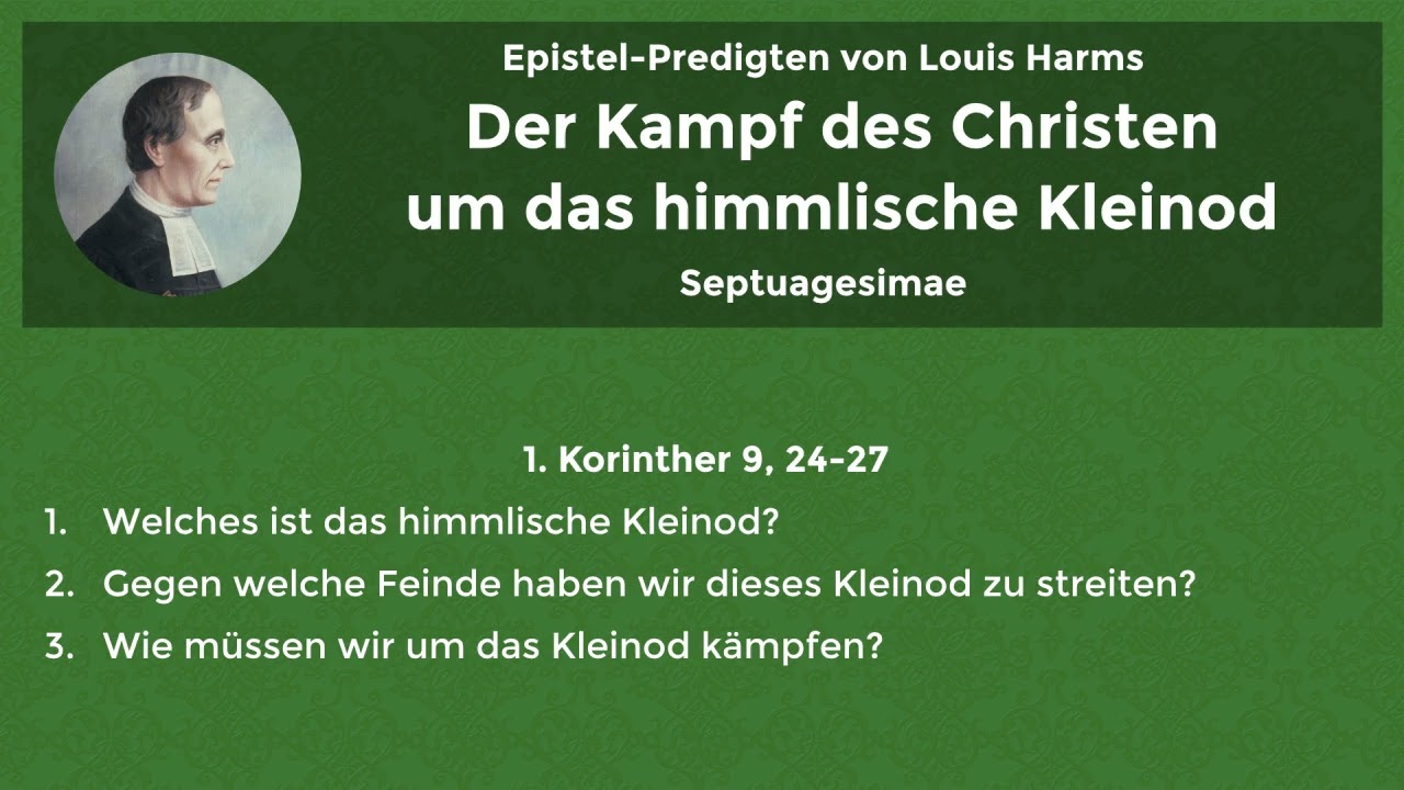 Predigt zum Sonntag Septuagesimae (von Louis Harms)