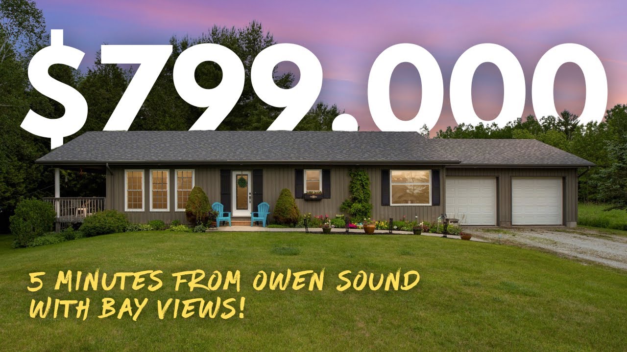 See inside this peaceful bungalow with STUNNING water views, just outside of Owen Sound