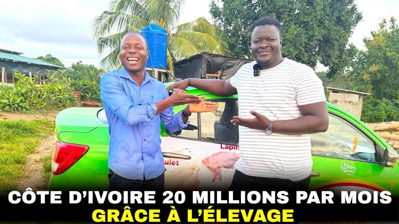 Ce jeune ivoirien fait 20 millions de FCFA par mois grâce à l’élevage.