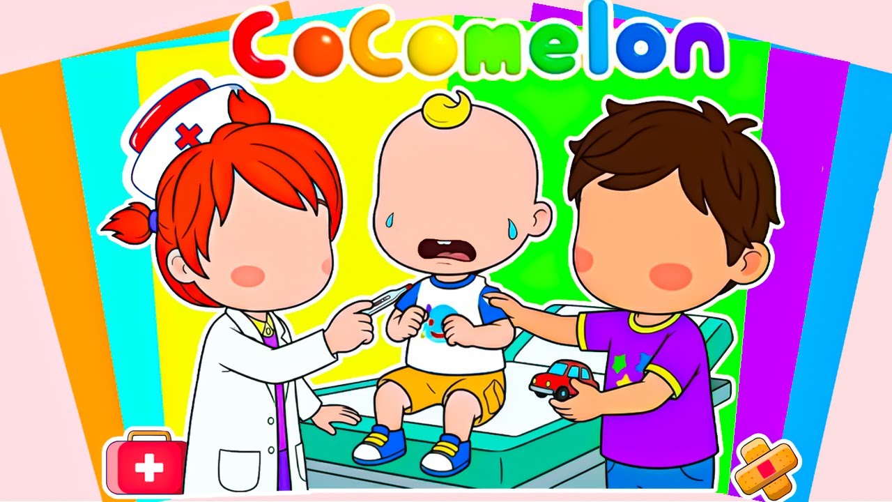【Paper DIY】Decorate Sticker Book with Scared JJ At The Dentist & Doctor Cece and Cody Comfort Him!