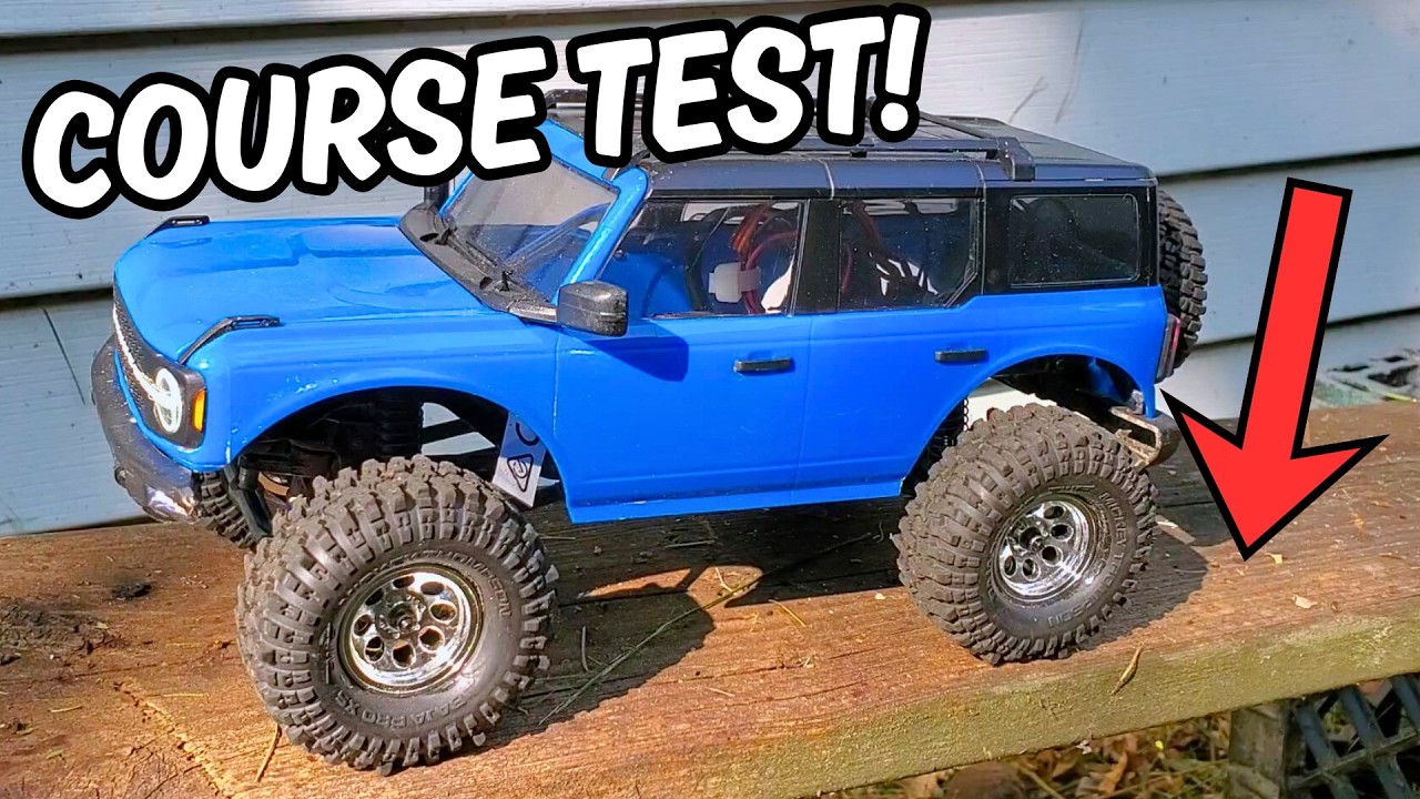 Custom Outside RC Car Rock Crawler Course  | Modified Trx4m Bronco and Trx4m F150 High Trail
