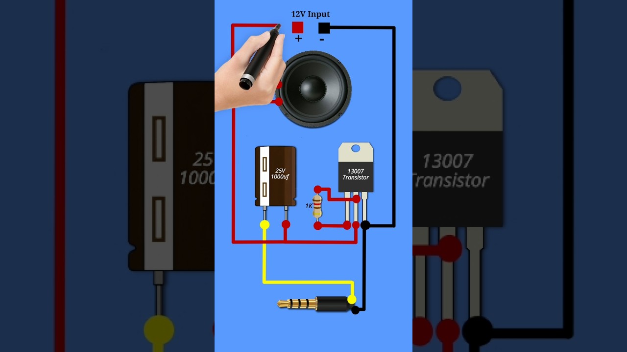 Simple Amplifier Circuit Using 13007 Transistor  📻