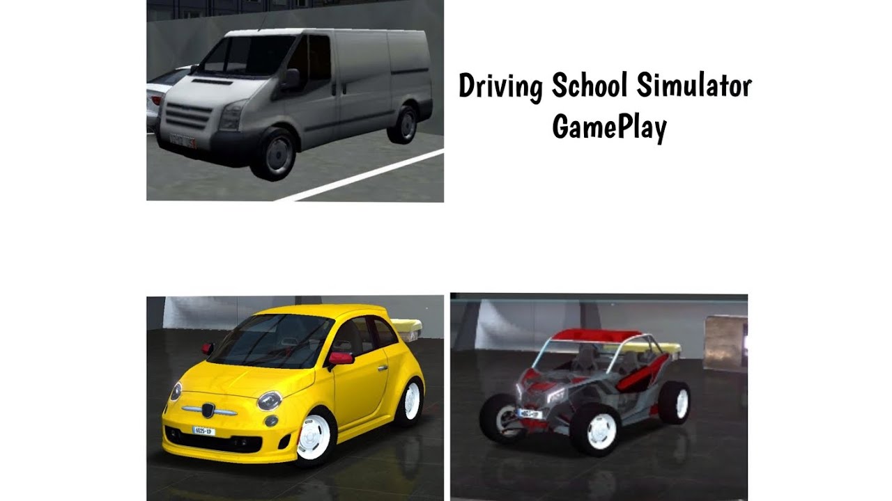 Driving School Simulator GamePlay Can-Am Maverick X3 Abarth 500 (Ford Transit Car crash! No)