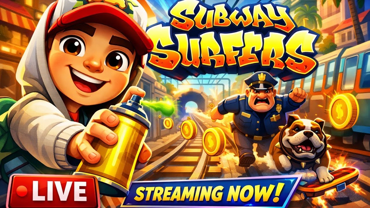 Subway surfers 🛹 🔴live