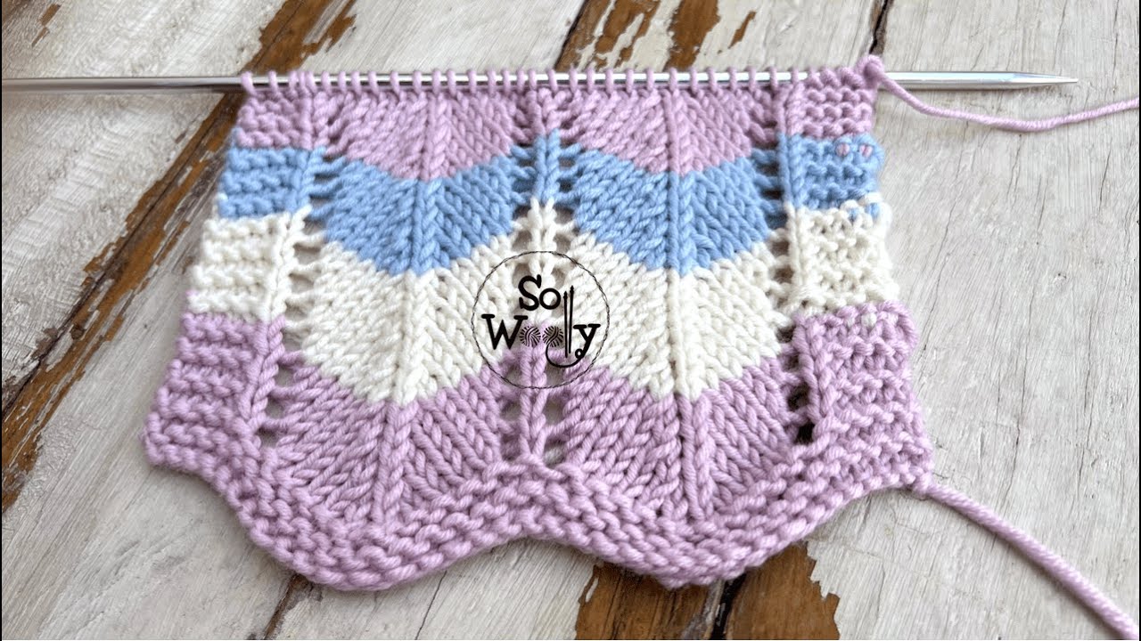 How to Knit a Gorgeous Chevron Stitch Pattern - Great for Blankets (2 Easy Rows!) - So Woolly