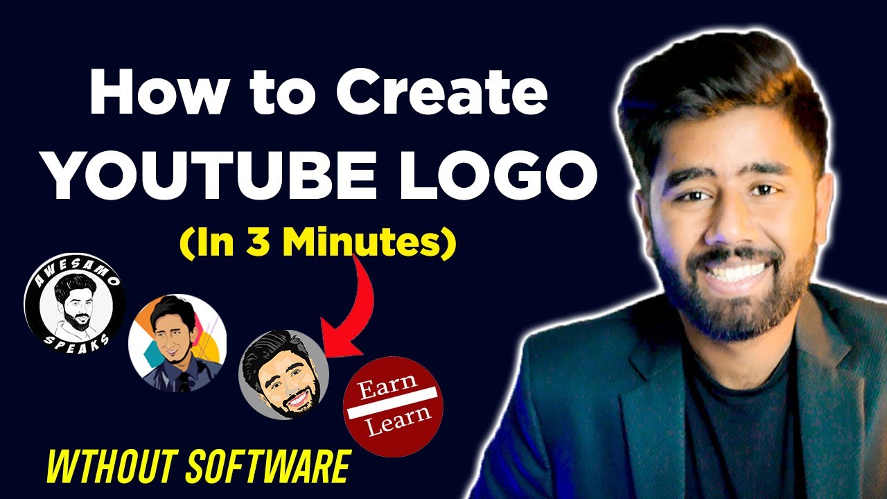 How to Make a Logo for YouTube Channel in 2022 - Create Logo Without Softwares