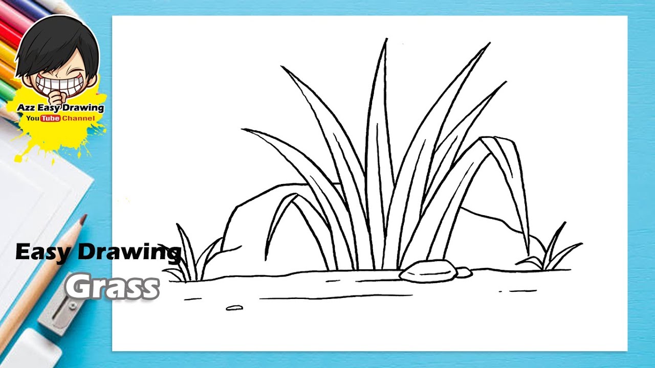 Easy Grass Drawing