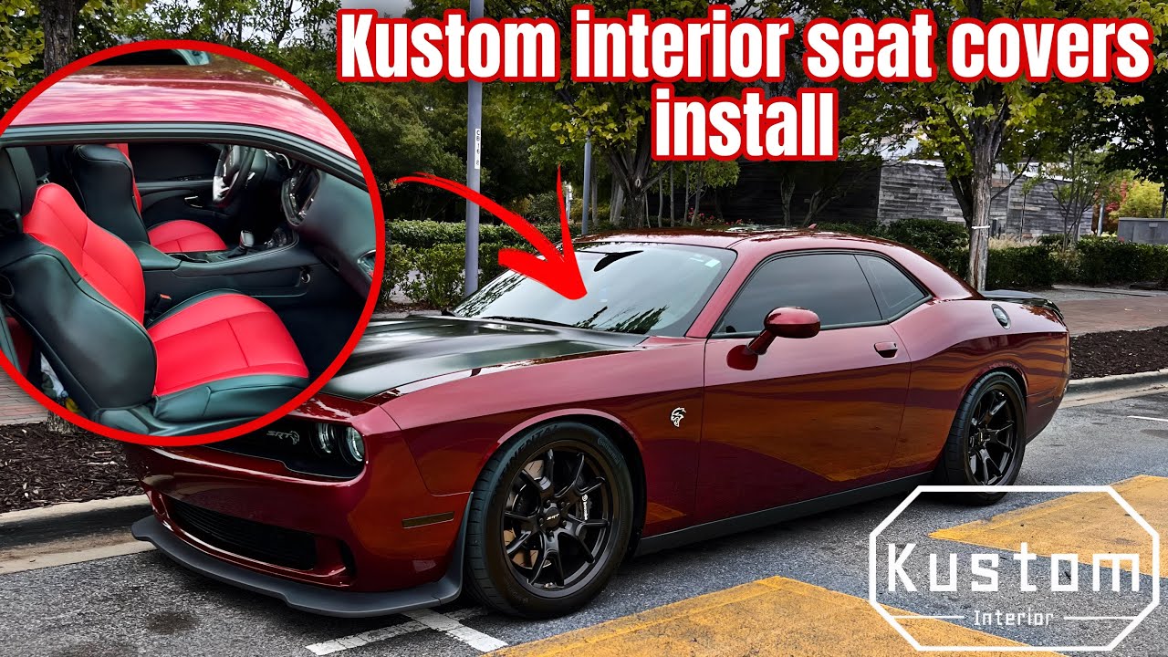 Kustom Interior Dodge Challenger Hellcat Leather Car Seat Cover Full Install@kustominterior